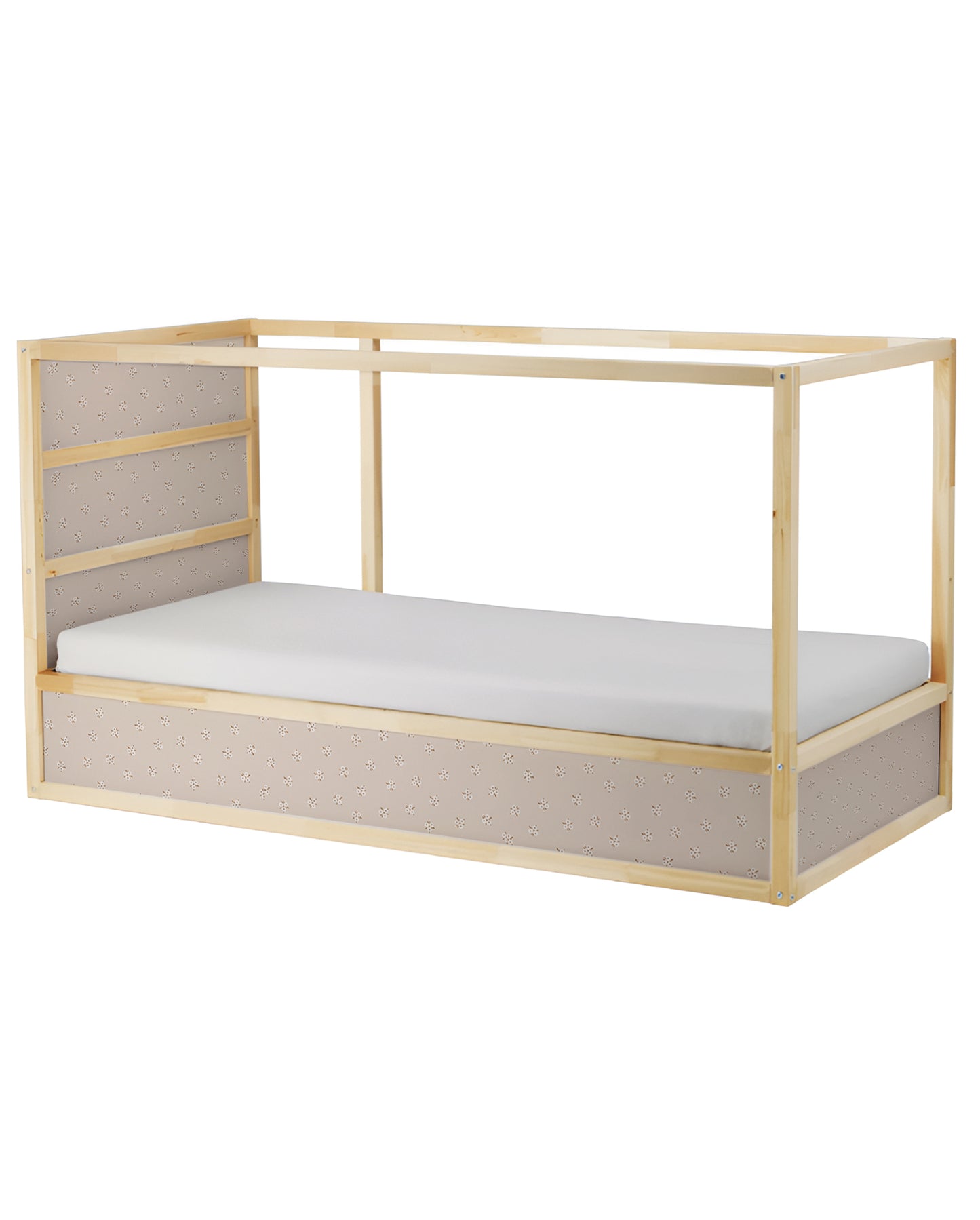 Cama Kura Flores blancas/beige
