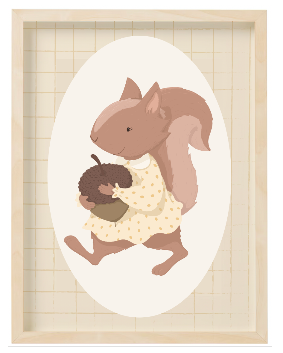 Lámina ilustración oso