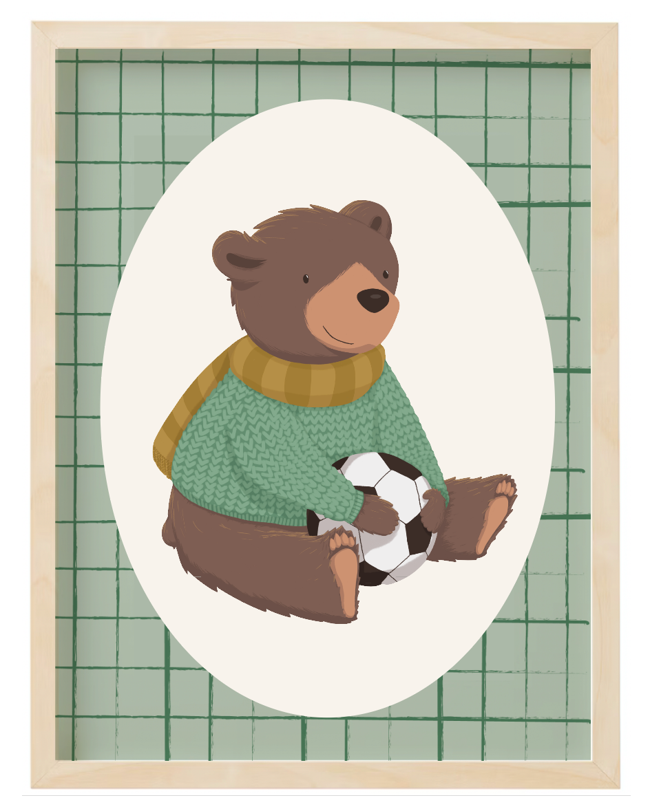Lámina ilustración oso