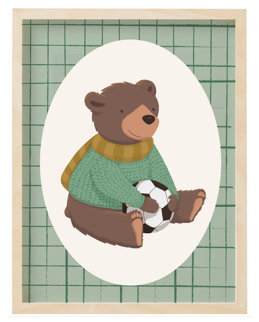 Lámina ilustración oso