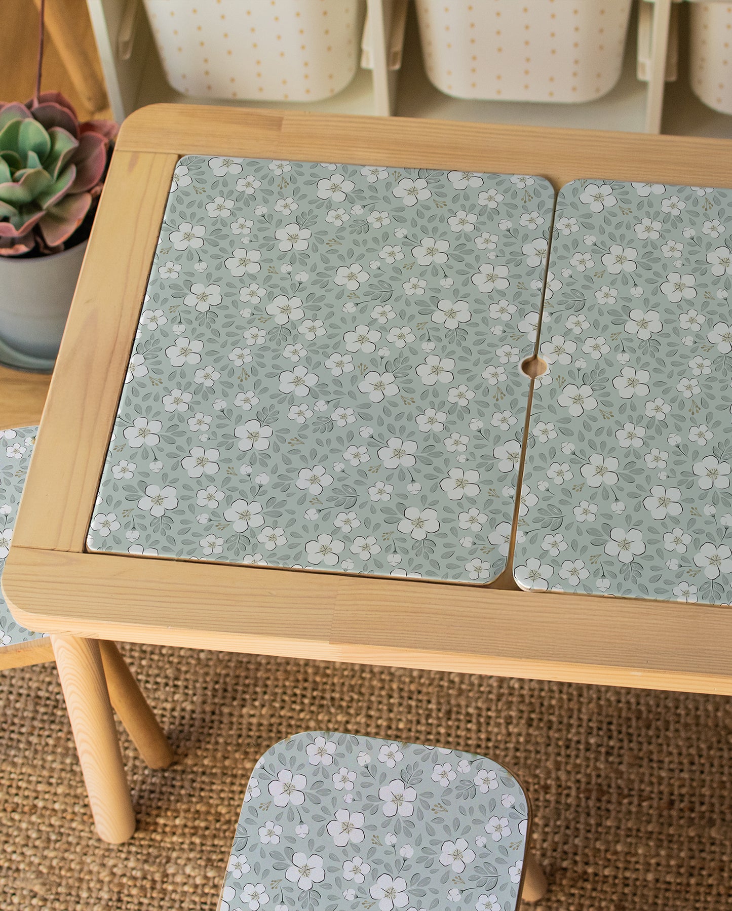 Mesa Flisat Flores Primaverales