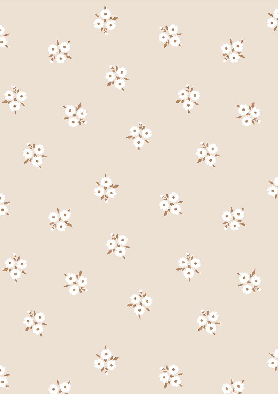 Mesa Flisat Flores Blancas/Beige